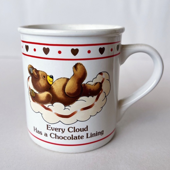 Vintage 1980s Heart Warming Cocoa Mug - Picture 1 of 6